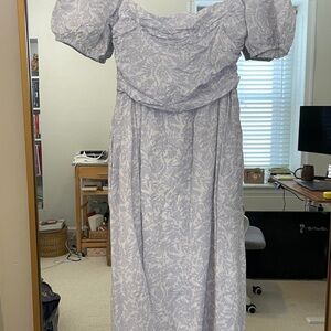 Elegant Lavender Floral Dress